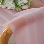 Blush Pink Sheer Valances for Windows 14 Inch Length 2 Pcs, Light Filtering - Image 6