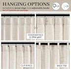 Birch 70 Inch Extra Wide Light Filtering Viral Curtains 120 Inches Long - Image 5