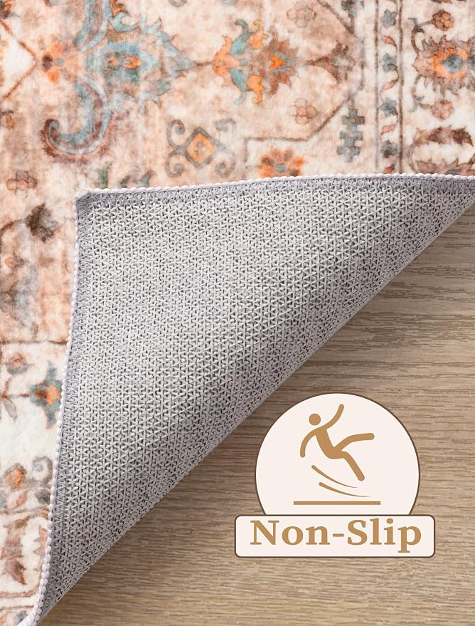SERISSA 2x6 Washable Non Slip Boho Runner Rug - Image 3