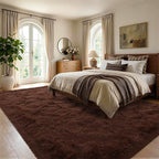 4x6 Brown Fluffy Soft Area Rug Non-Slip - Image 3