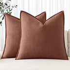 MIULEE Decorative Linen Pillow Covers 18x18 Inch Autumn Glaze | Boho Farmhouse​ by MIULEE