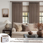 Extra Long 108 Inch Dark Brown Floor to Ceiling Curtains - Image 5