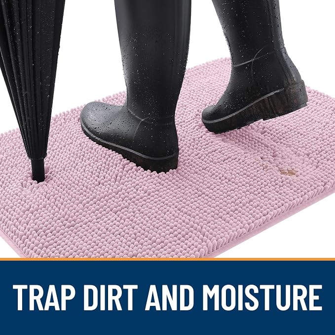 OLANLY Dog Door Mat for Muddy Paws 59x32, Super Absorbent Chenille Mud Mat | - Image 2
