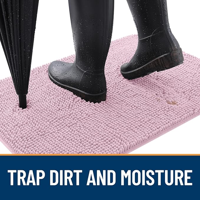 OLANLY Dog Door Mat for Muddy Paws 36x24, Super Absorbent Chenille Mud Mat | - Image 2