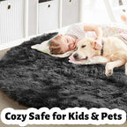 Amdrebio Tie-Dyed Dark Grey Cool Round Rug 4Ft - Image 7