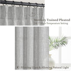 Extra Long 120 Inch Light Grey Thick Linen Curtains - Image 4