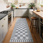 GarveeHome 2x10 Checkered Kitchen Runner Rug by GarveeHome