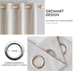 MIULEE Extra Wide 100% Blackout Linen Curtains - Image 6