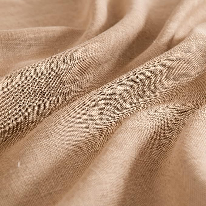 MIULEE Brown Linen Curtains 52x84 Inch - Image 4