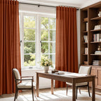Extra Wide Long Curtains for Living Room 108 Inches Long Back Tab Terracotta - Image 8