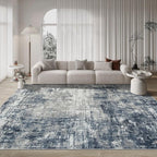 9x12 Area Rugs for Living Room Bedroom Dining Room Washable Blue Grey | Soft - Image 9