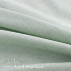 Extra Long Aqua Green Linen Curtains 120 Inch - Image 5