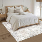 Beige Grey Washable Rugs 4x6 Area Rugs - Image 7