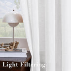 H.VERSAILTEX White Linen Sheer Curtains - Image 5