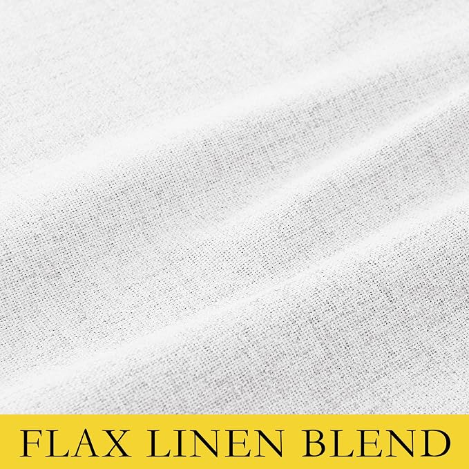 NICETOWN Short 100% Blackout Curtains 63" Long, Burlap Linen Drapes - Image 3