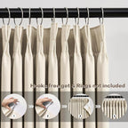 Pinch Pleated Curtains 105 Inches Long, Memory Shape Room Darkening Soundproof - Image 2