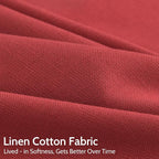 Christmas Red Linen Curtains 90 Inches Long - Image 4