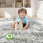 LOONGRUG 6x9 Area Rugs Washable Neutral Modern Living Room Rug Grey Black | - Image 7