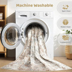 LOONGRUG Runner Rug 2x5 Machine Washable Non-Slip Kitchen Neutral Rug | Modern - Image 2