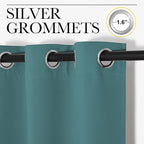 NICETOWN Sea Teal Blackout Curtains 120 inches Length - Image 2