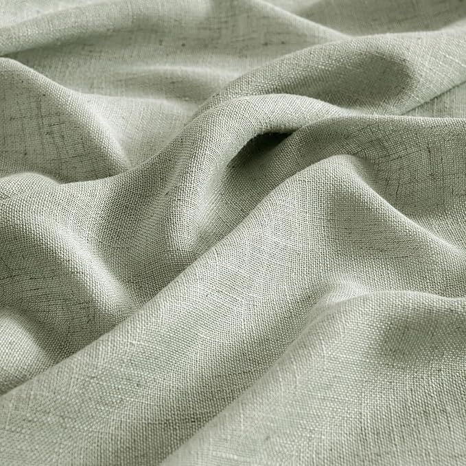 MIULEE Sage Linen Curtains 52x90 Inch Long - Image 4