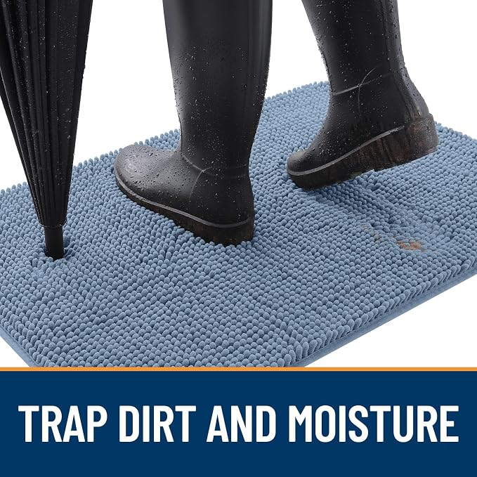 OLANLY Dog Door Mat for Muddy Paws 30x20, Super Absorbent Chenille Mud Mat | - Image 2