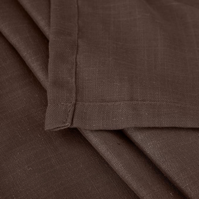 BGment Brown Linen Curtains 63 Inches Long - Image 7