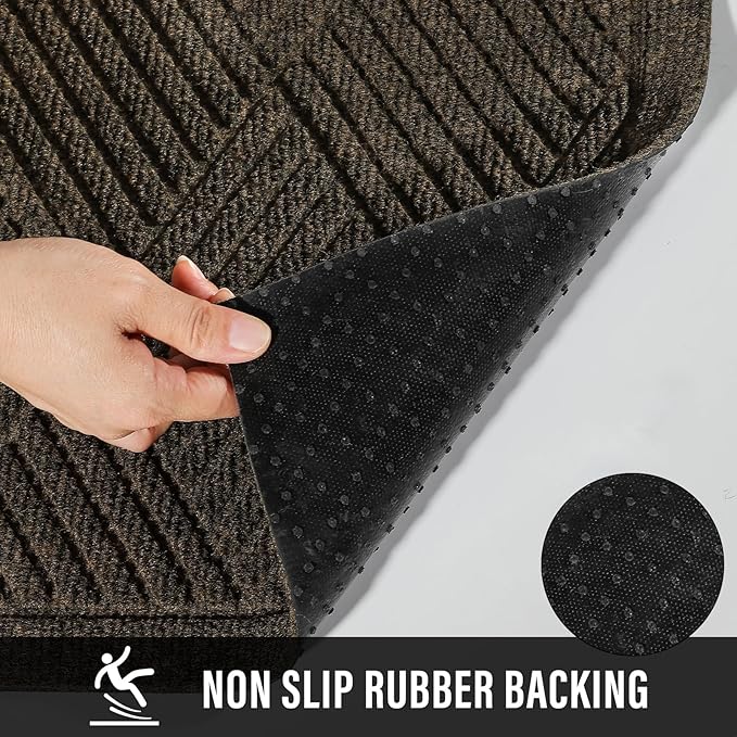 Sturdy Front Door Mat, Absorbent Muddy Dirt Resist Welcome Door Mats Outdoor - Image 3