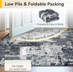 RELEANY Washable 9'x12' Abstract Area Rug - Image 5