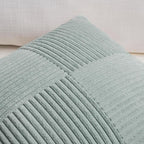 Fancy Homi 2 Packs Grey Blue Euro Decorative Throw Pillow Covers 28x28 Inch - Image 3