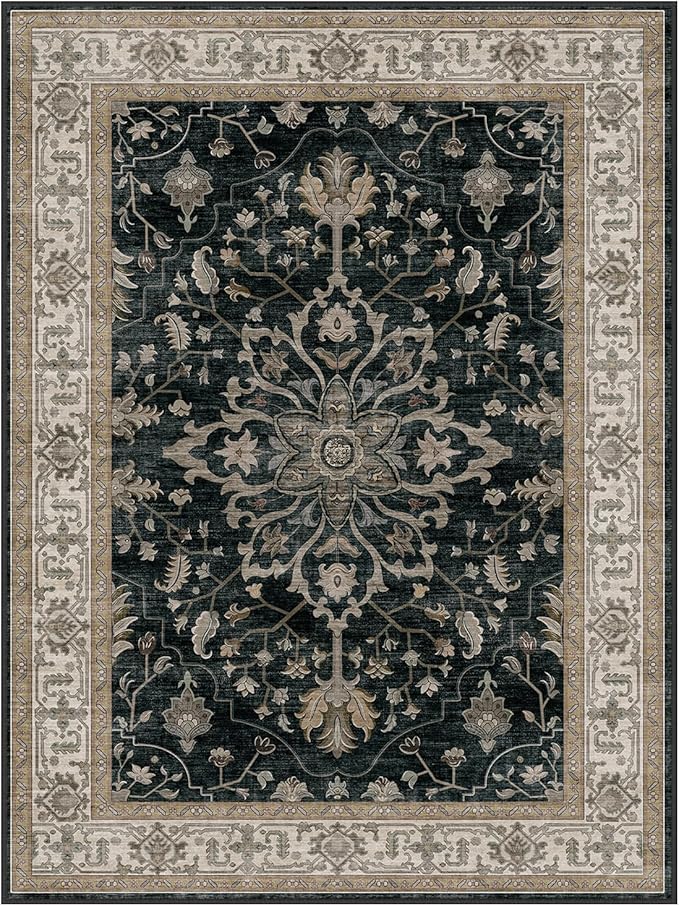 RELEANY Washable Area Rug, Square 6'x6', Water Repellent, Pet Friendly - Image 8