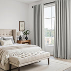 Topfinel 92 Inch Linen 100% Blackout Curtains 2 Panels - Image 7