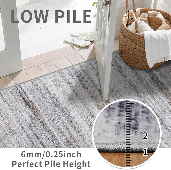 2x5 Washable Runner Rug for Family: Easy-to-Clean Runners for Hallway Entryway - Image 3
