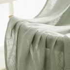 MIULEE Sage Linen Curtains 52x54 Inch Long 2 Panels of Green Window Drapes | - Image 6