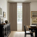 Latte Burlap Room Darkening Curtains 120 Inches Long - Image 8