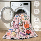 PLHXFR 2.6x8 Washable Runner Rug：Floral Indoor Kitchen Soft Carpet Beige | - Image 7
