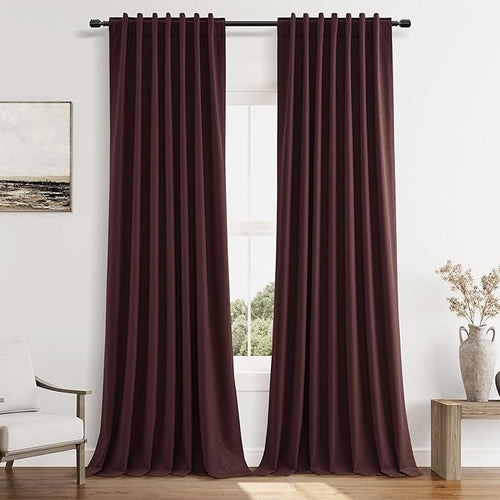 100% Blackout Curtains 96 Inch Length 2 Panels Set by Guken