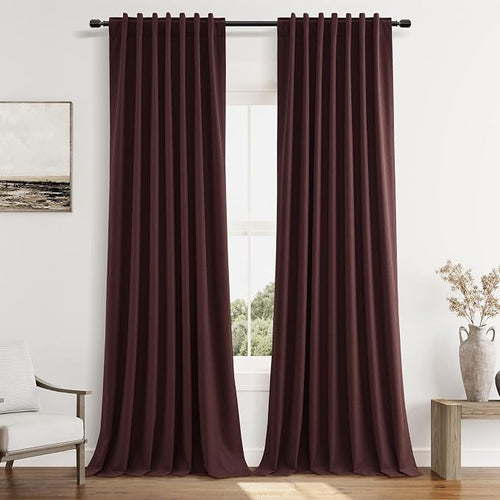 100% Blackout Curtains 84 Inch Length 2 Panels Set by Guken
