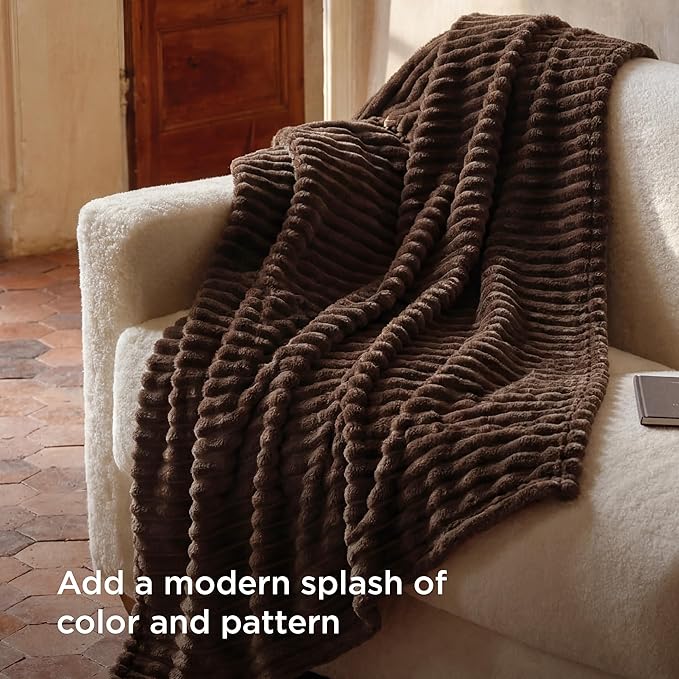 Bedsure Soft Twin XL Blanket for Bed Dorm Chocolate Brown 66"x90" | Birthday - Image 3