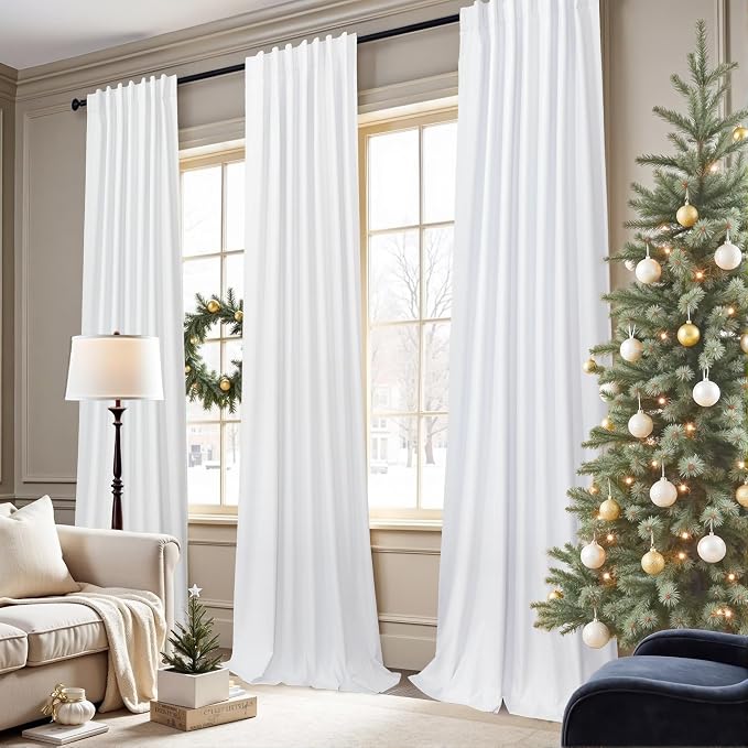 Complete Blackout 90 Inch Curtains Rustic Closet Extra Wide Curtains 2 Panel - Image 3