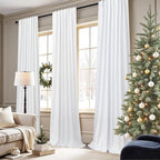 Blackout Curtains 92 Inches Long 2 Panels Set Modern Farmhouse Style Privacy - Image 2