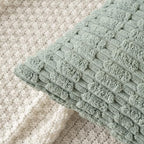 MIULEE Corduroy Decorative Throw Pillow Covers 18x18 Grey Green Pack of 2 | - Image 2