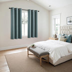 MIULEE Blackout Curtains for Bedroom 2 Panels 40 x 54 Inch Long Dusty Blue | - Image 6