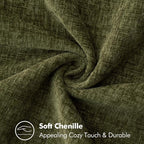 MIULEE Decorative Euro Sham Pillow Covers 24x24 Inch Olive Green 2 Pack | - Image 3