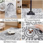 HEBE Hallway Runner Rug 3'x14', Washable Non Slip Kitchen Rug Runner | Soft - Image 3