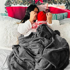 Bedsure GentleSoft Fleece Bed Blankets Large Size Charcoal - Image 6
