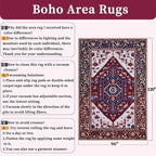 SERISSA 8x10 Washable Non Slip Boho Area Rug - Image 2