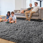 Plush Washable Area Rugs for Living Room 5x7 Grey, Soft Shaggy Rugs Carpets | - Image 8