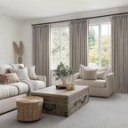 Topfinel 96 Inches Long Pinch Pleated Semi Sheer Curtains, Burlywood Blended - Image 7