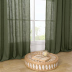 Long Linen Curtains 2 Panels Set - Image 9